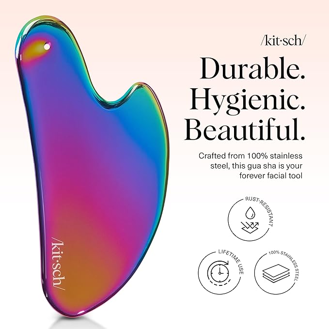 Kitsch Stainless Steel Guasha Tool for Face, Iridescent