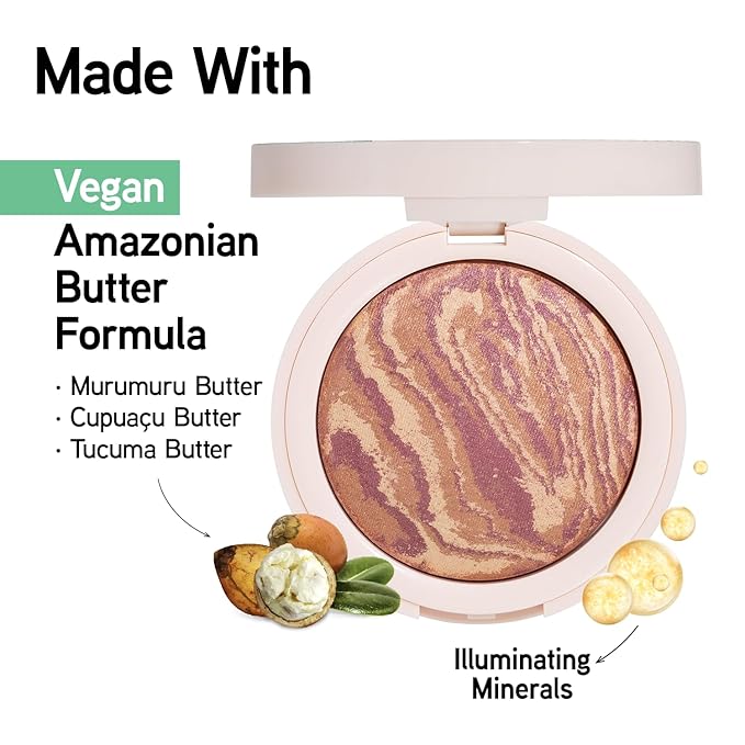 Physicians Formula Butter Glow Pressed Powder, Radiance-Boosting Face Powder with Murumuru Butter for Soft-Focus Finish – Natural Glow