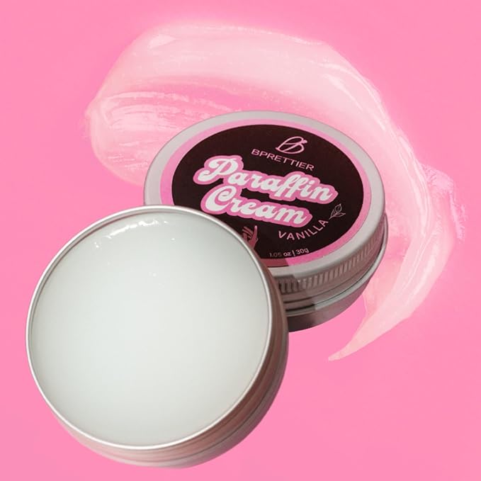 BPrettier Cold Paraffin Wax Cream for Hands and Feet, Shea Butter Cuticle Balm, Vanila Scent Home Spa, No-Heat Moisturizing Mask