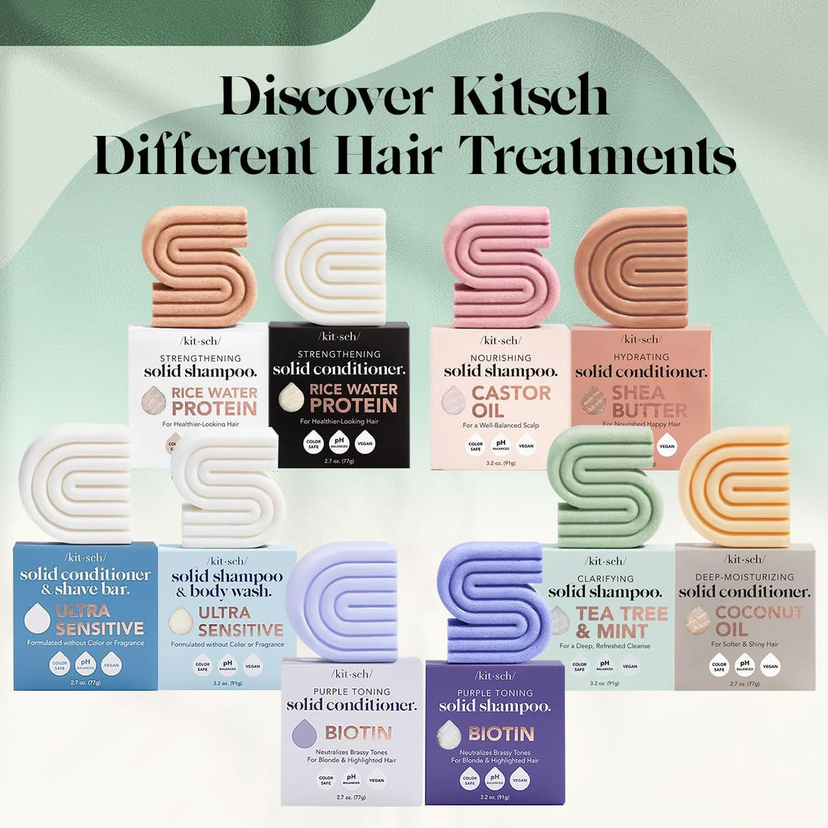 Kitsch Rosemary & Biotin Shampoo and Conditioner Set for Hair Growth