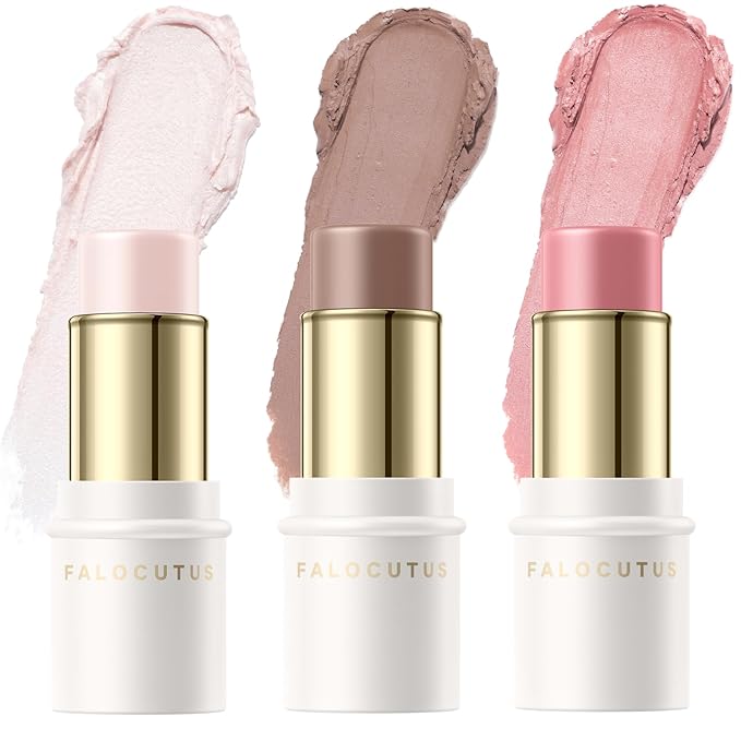 3 Pcs FAIR-COOL Contour Stick Set,Professional Makeup Kit for All Skin