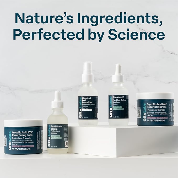 QRxLabs 1% Retinol + 5% Niacinamide Serum – Brightening Face Serum to Help Improve the Appearance of Pores, Texture & Uneven Skin Tone – 2 Fl Oz