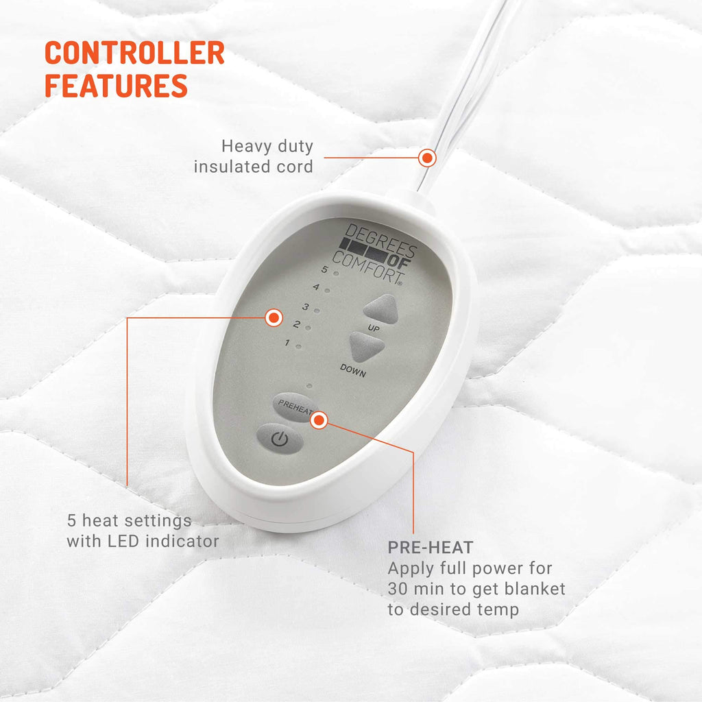 Degrees of Comfort Heated Mattress Pad, Full Electric Bed Warmer