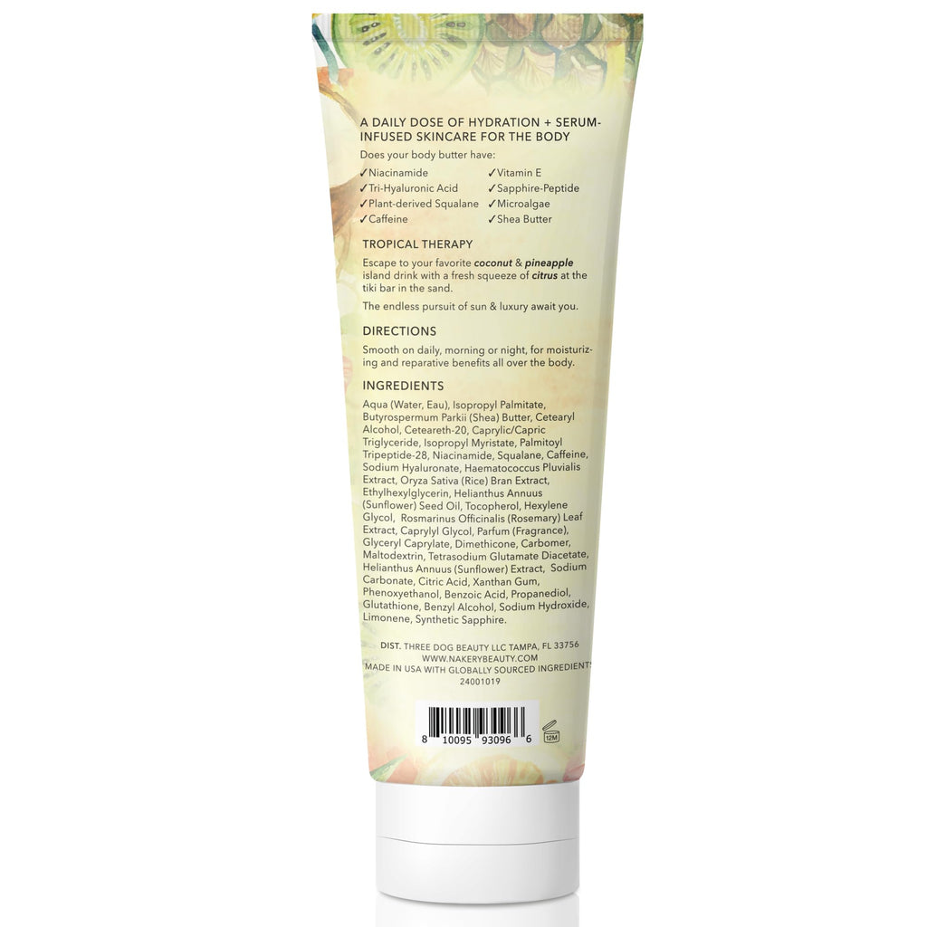 NAKERY Body Butter Anti Aging Moisturizer - Body Cream Skin Tightening Cream & Neck Firming Cream, Moisturizing Cream & Neck Tightening Cream for Body & Face Cream for Dry Skin 300ml(Tropical Therapy)