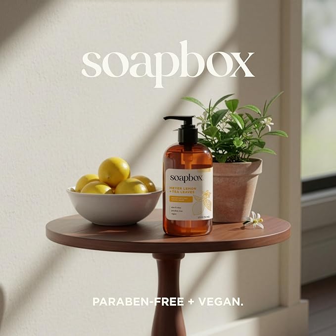 Soapbox Meyer Lemon & Tea Leaves Liquid Hand Soap - Hand Wash - 3 Pack
