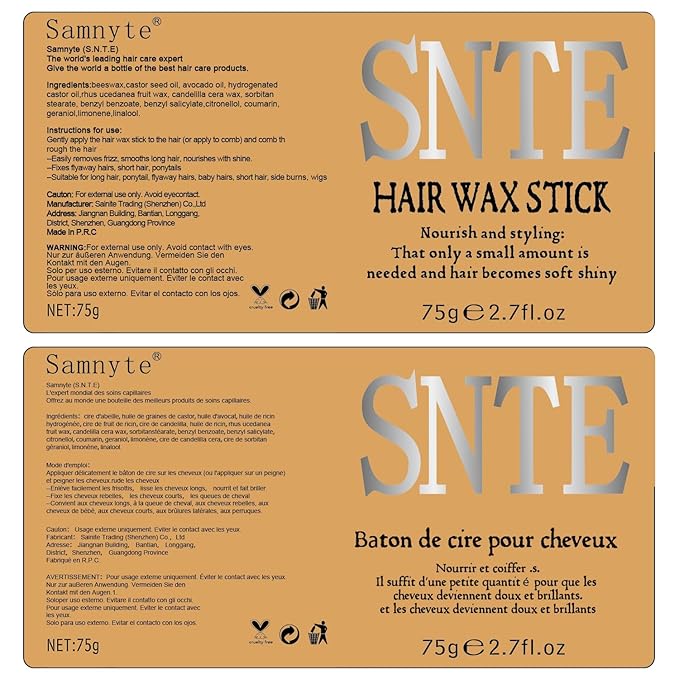 Hair Wax Stick, Hair Ties Set - Frizz Control, Smooth Flyaways, French Braid - 500 Clear Elastics & 500 Colorful Rubber Bands - Styling Accessories for Girls, Kids Daily Hairstyle DIY