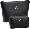 CLOUDWINGS Gifts for Women Girls Personalized Initial Travel Makeup Bag