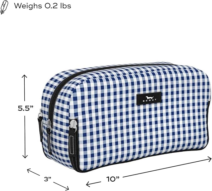 SCOUT 3-Way Cosmetic Bag - 3 Zipper Compartments - Fleetwood Black