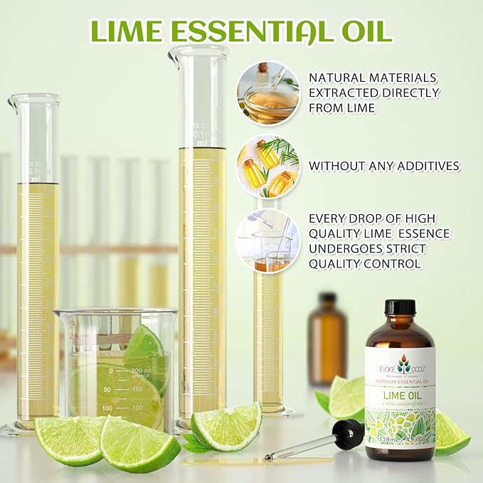 EVOKE OCCU Lime Essential Oil for Diffuser, Aromatherapy, Candles Making