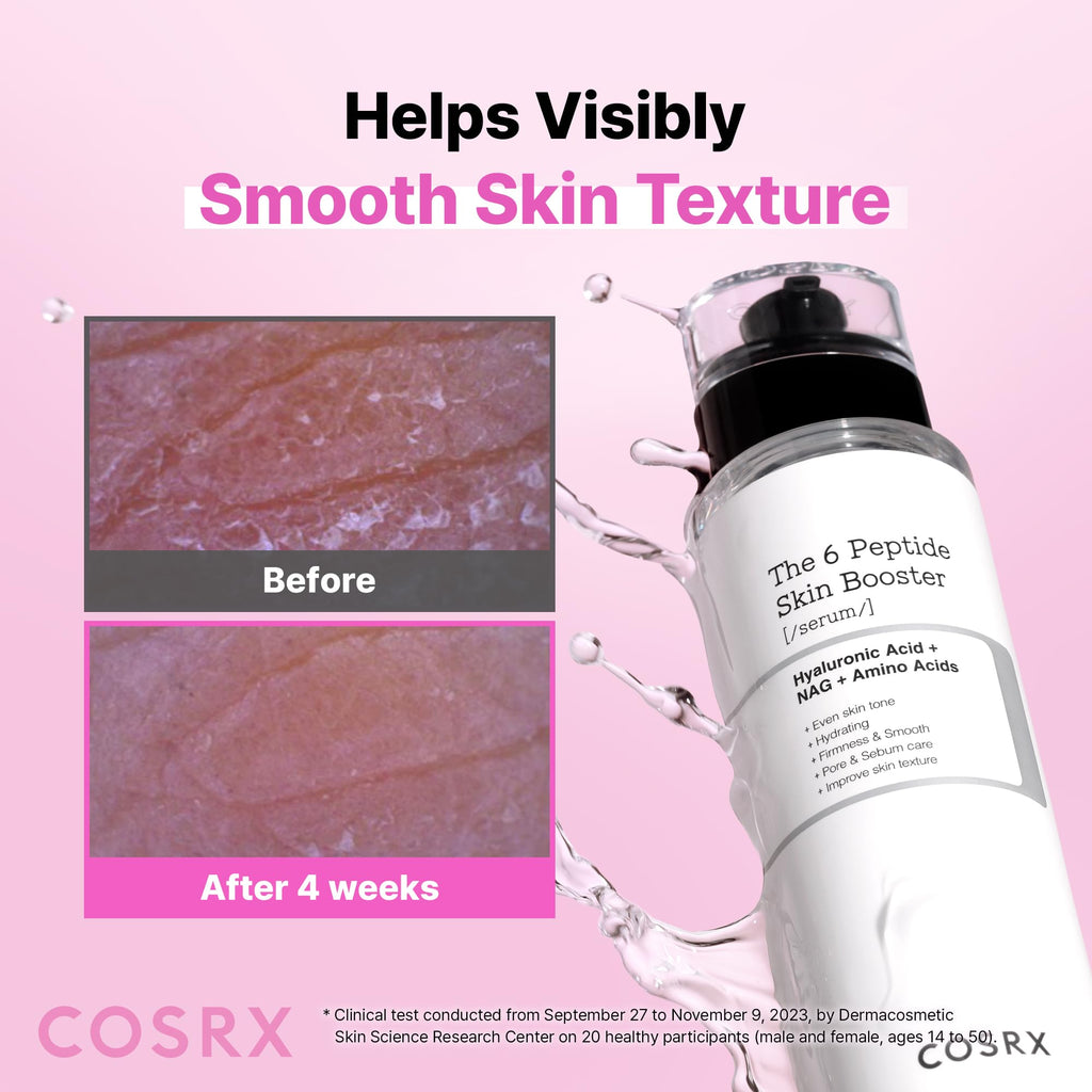 COSRX 6X Peptide Collagen Skin Booster Toner Serum for Dull Skin, 5.07 oz