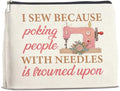 UPNEGE Sewing Gifts Makeup Bag Sewing Lover Gifts Sewer Gift for Women Sewing Lovers Cosmetic Bag Zipper Makeup Pouch