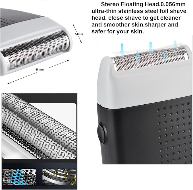 VSTSERIES Corded Electric Foil Shaver,Professional Close Shave Razor,Bald Head Shavers for Men,Barber Shop Fade Style Clipper,Face Stubble Beard Smooth Trimmer,12v Powerful Motor,Only Corded Use