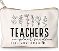 HubbgDesign Helping Little Minds Grow Makeup Bag, Best Teacher Gift, Teacher Appreciation Gift, Teachers Plant Seeds That Grow Forever, Favorite Teacher Cosmetic Bag, Teach Love Inspire Pouch Bag