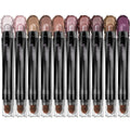 LUXAZA PRO Plum Eyeshadow Stick Makeup Set 10PCS, Neutral Shimmer And Matte Cream Eye Shadow Palette, Metallic Bronze Smoky Eyeliner Brightener Crayon Pencil Kit, Ideal Gift for Women -Cocoa Crush