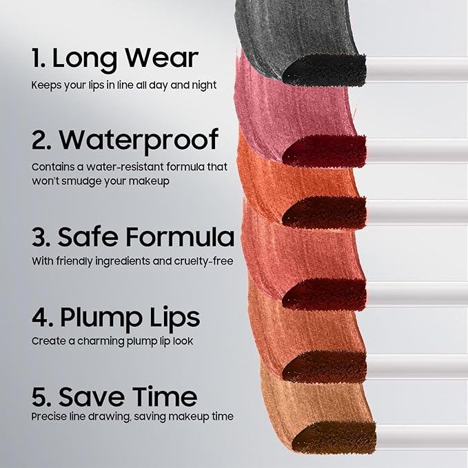 Lip Stain Lip Liner Lip Gloss Matte Finish Vegan & Cruelty-Free Rose