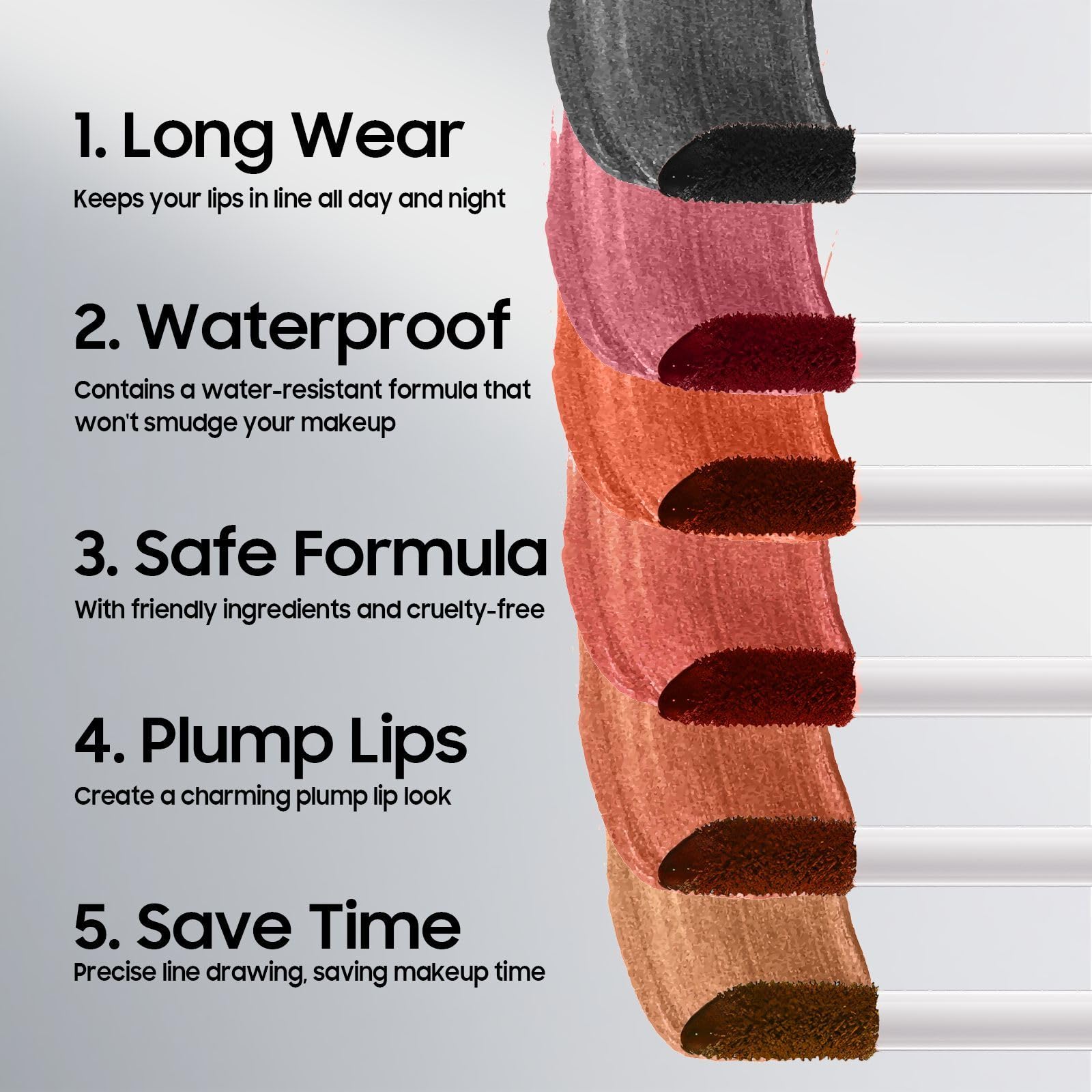Peel Off Lip Stain Natural Lip Color Waterproof Lip Liner Stain Rose
