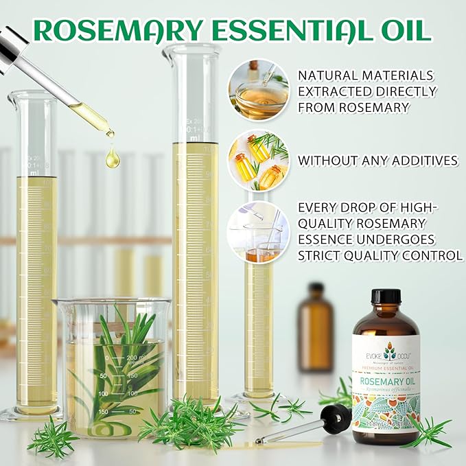 EVOKE OCCU Rosemary Essential Oil for Hair Care, Diffuser & DIY