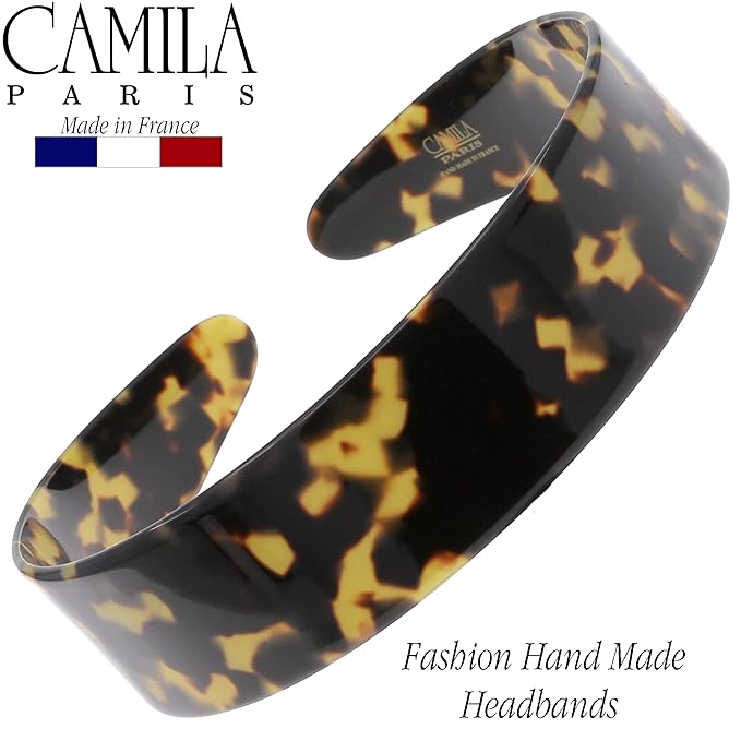 Camila Paris CP3460 French Headband for Women, Handmade Tokyo, Strong Hold Grip Women's Hair Band, Ligth and Very Flexible, No Slip Styling Girls Hair Accessories, Made in France