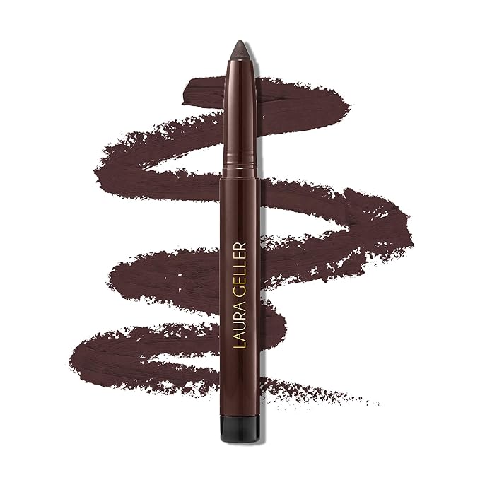 LAURA GELLER NEW YORK Kajal Longwear Kohl Eyeliner Pencil – Smoky Taupe – Smooth, Blendable Application, Long-Wearing, Non-Creasing – Infused with Caffeine & Vitamin E – Built-In Sharpener