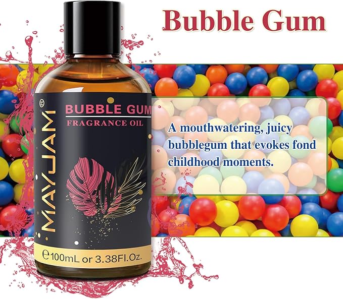 MAYJAM Bubble Gum Fragrance Oil for Diffusers for Home, 100ML/3.38FL.OZ