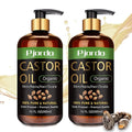 Pjordo 2 Pack 100% Pure & Natural Castor Oil, Cold Pressed Organic Castor Oil for Hair Growth, Eyelashes, Skin, Nails & Scalp, Daily Moisturizing & Nourishing for All Skin Types