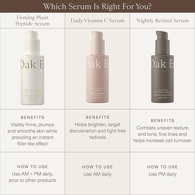 Oak Essentials Daily Vitamin C Serum, Brightening Face Serum, 1 fl oz
