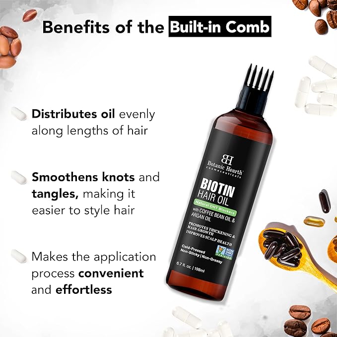 Botanic Hearth Biotin Oil for Hair Growth 6.7 Fl oz