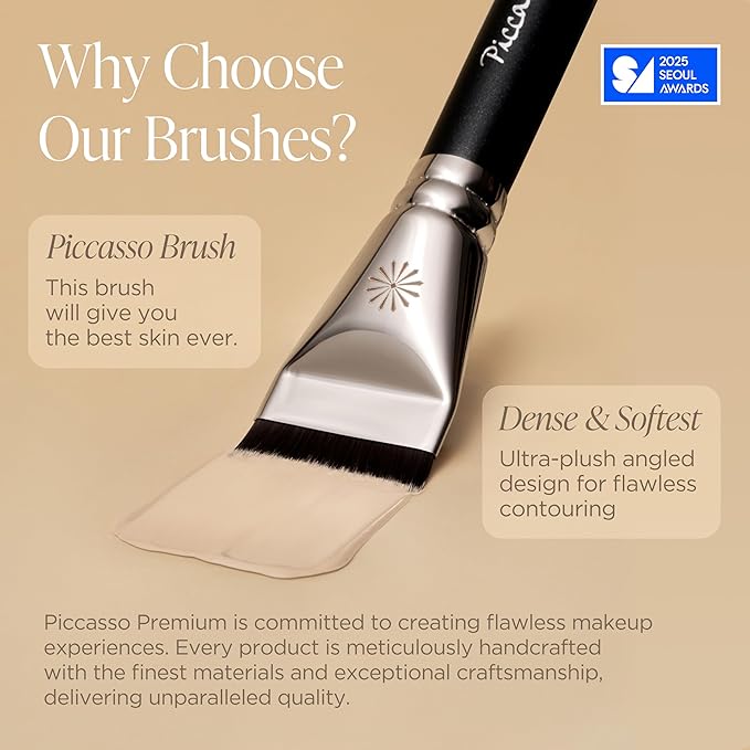 Piccasso FB11 Spatula Foundation Brush for Liquid Makeup, Cream Foundation