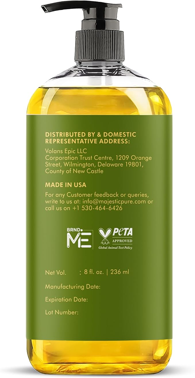 Majestic Pure Arnica Massage Oil, Relaxing Body Oil, 8 Fl Oz