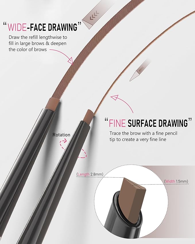 Yfulfill Ash Brown Eyebrow Pencils for Older Women & Cool-Toned Hair