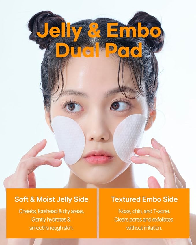 ClearDea Green Tangerine Dual Peeling Pad – Korean Exfoliating Toner Pads with 4HA Complex, Jeju Citrus Vinegar, Oil Control, Dual-Sided Texture, Hydrating & Smoothing, 50 Pads