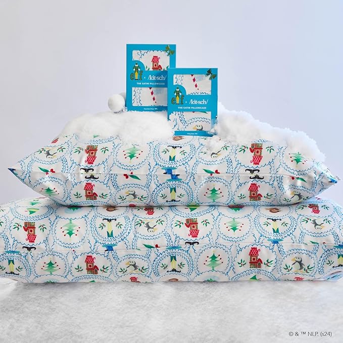 Kitsch x Elf North Pole Satin Pillowcase - Standard Size 19x36