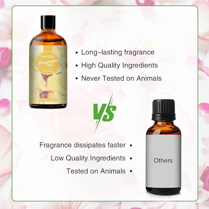 PHATOIL Black Orchid Fragrance Oil for Diffuser Aromatherapy 3.38FL.OZ