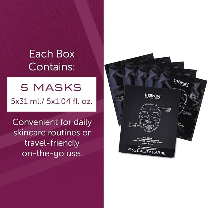 111SKIN Celestial Black Diamond Lifting and Firming Treatment Mask Set of 5