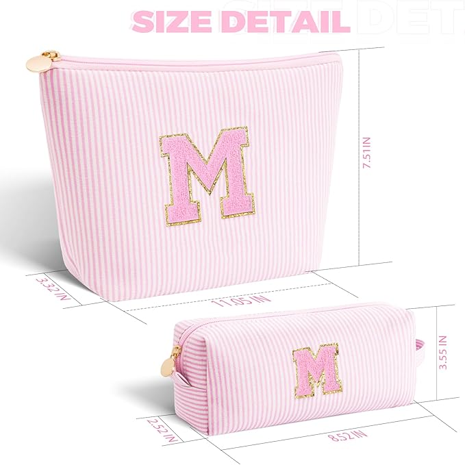 Btffitting Gifts for Teen Girls Women - Birthday Gifts for 10 11 12 13 14 15 16 17 18 Years Old Girl,Makeup Bag Cosmetic Bag,Teacher Gift Trendy Stuff Toiletry Bag - Pink,M