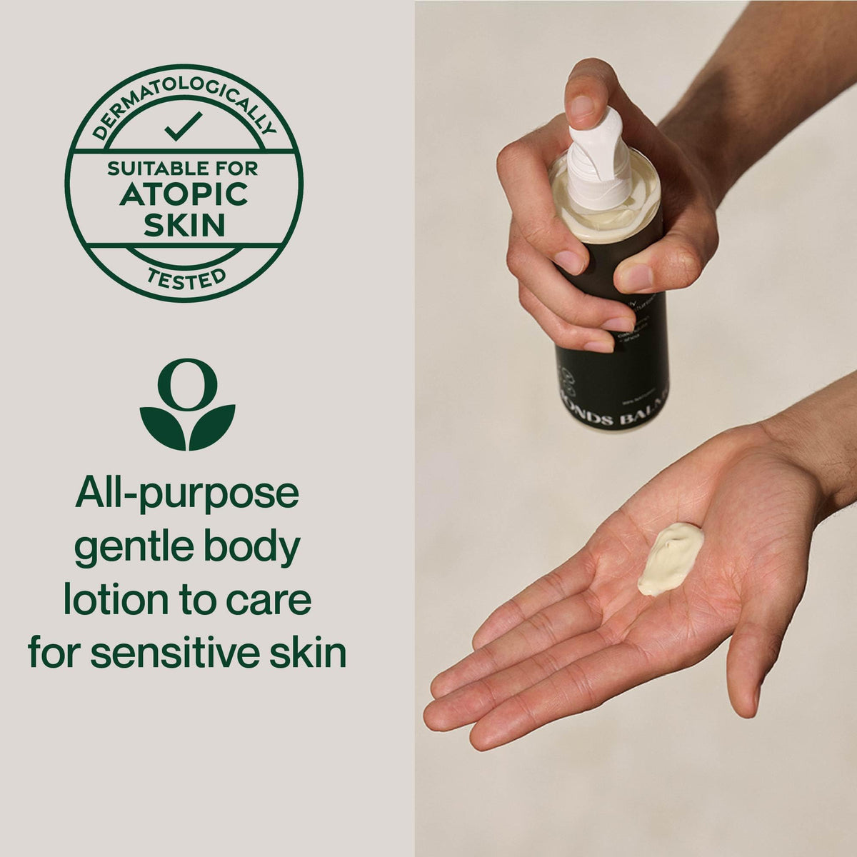 Balmonds - Daily Moisturizing Cream - 3.5oz. (100ml) - 99% Natural Moisturizer - Face & Body - Fragrance Free - Vegan/Cruelty Free - All Skin Types