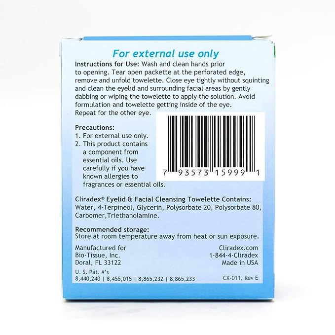 Cliradex Towelettes with Tea Tree Oil Extract, 24 Count