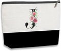 kdxpbpz Initial Makeup Bag, Personalized Gifts for Women, Personalized Makeup Bag, Bridesmaid Gifts, Cosmetic bags for Women (Letter J)