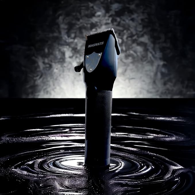 XPERSIS PRO Magnate Quiet and Low Vibration DLC Fade Blade Black 7200 RPM Cordless Hair Clipper for Barbers and Mens, 3 hrs Quiet Run Time with Extra Fade Blade and Charging Stand