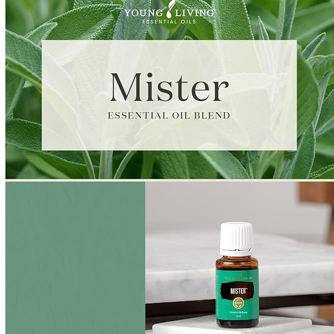Young Living Mister Premium Essential Oil | 15 ml | Aromatherapy for Balance & Vitality | Masculine Energy Support | Enriched with Sage & Lavender | 100% Natural Blend of Oils for Men & Women