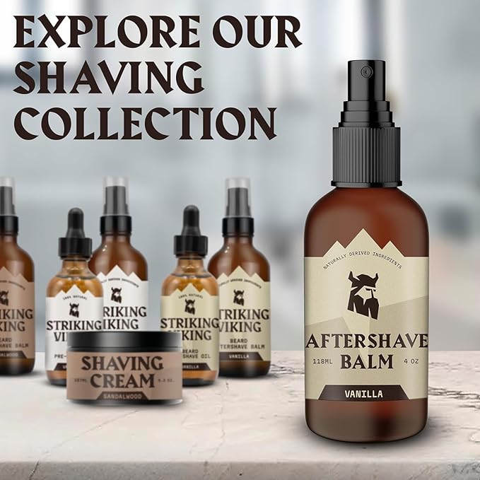 Striking Viking Aftershave Balm - 4 Fl Oz, Vanilla Scent