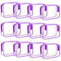 6 Pieces Large Clear Makeup Bags Bulk TSA Approved Toiletry Bag for Travel Transparent Clear Cosmetic Pouch with Zipper, Waterproof Plastic Organizer Case for Carry-on Travel Essentials (Blue)