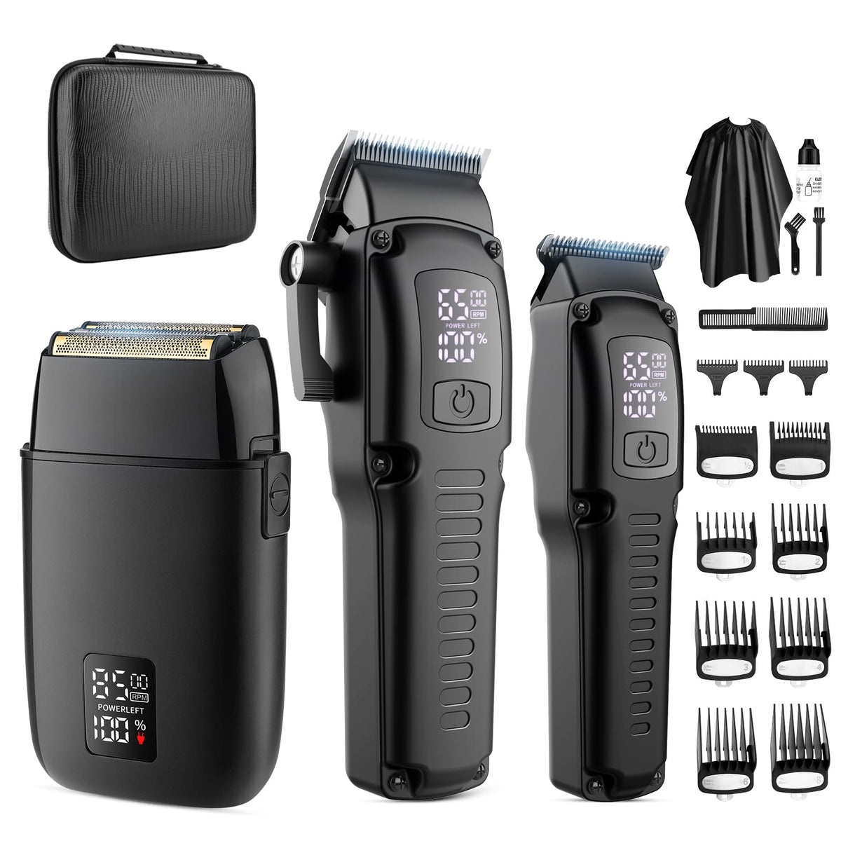 Zesuti Hair Clippers for Men,Cordless Beard Trimmer Electric Shavers Set