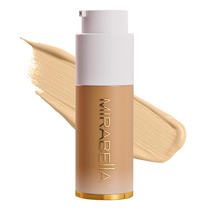 MIRABELLA - Invincible for All HD Liquid Foundation, Moisturizing Face Products for All Skin Types, Full-Coverage Lightweight Foundation Makeup, Moisturizing & Hydrating Beauty Care, Medium M130