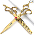 AXEMOORE 6/7/8/9 inch Scissors Professional Haircut (7 inch-2pc-A)