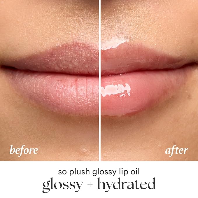 Julep So Plush Glossy Lip Oil – Hydrating Lip Tint & Gloss, Hot Pink
