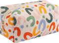 HHQQWZ Makeup Bag Travel Cosmetic Bag for Women Girls, Zipper Make Up Pouch, Floral Flowers Toiletry Organizer Makeup, Portable Storage Bag, Cosmetic Travel Cloth Bag (UU Colourful)