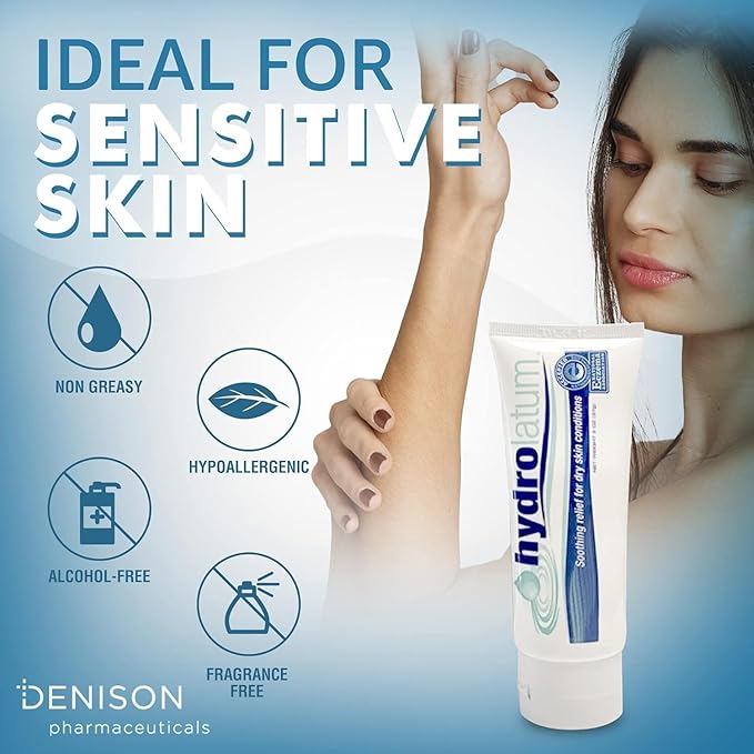 Hydrolatum Moisturizing Body Cream - Hydrating Lotion for Sensitive & Extra Dry, Nourishing Skin Protection for Men & Women, 2-Pack (2oz)