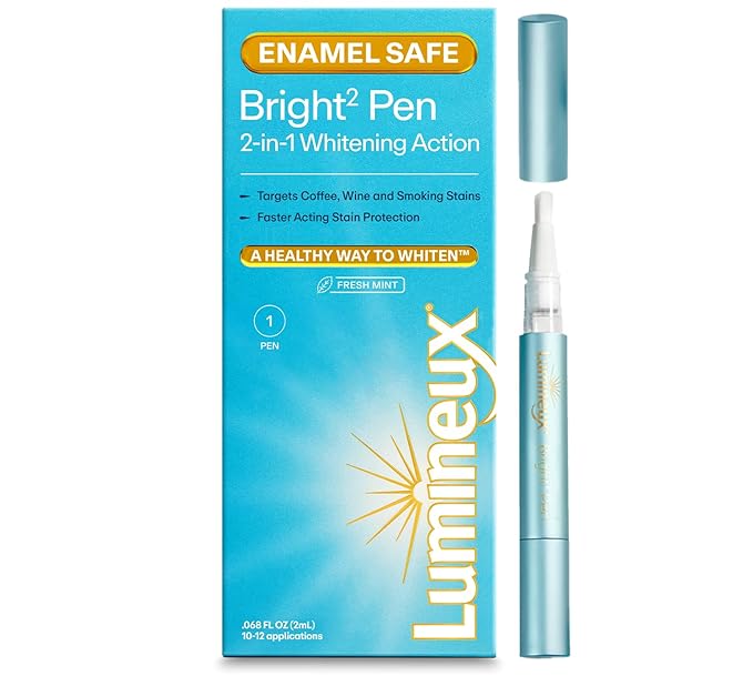 Lumineux 2-in-1 Teeth Whitening Pen, Removes Coffee & Tea Stains