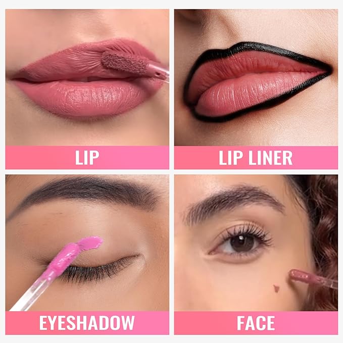 Oulac Red Matte Liquid Lipstick for Women, Orange Red Long Lasting Lipstick Waterproof Lip Stain, No Transfer, Creamy High Pigmented Formula with Rose Oil, Vegan & Cruelty-Free MS06